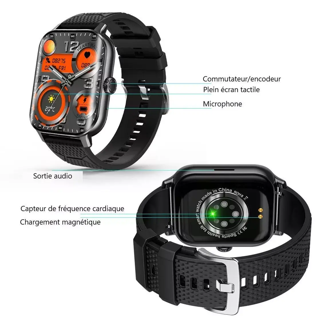 Montre connectée platyne